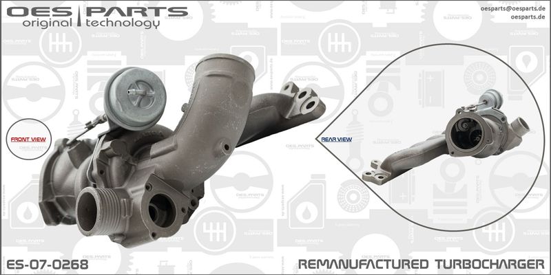 OES PARTS kompresorius, įkrovimo sistema ES-07-0268